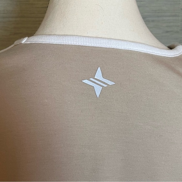 Tuckernuck Beige Sand & White Farah Terry Pullover Oversized Size XS/S Sporty - Picture 5 of 9